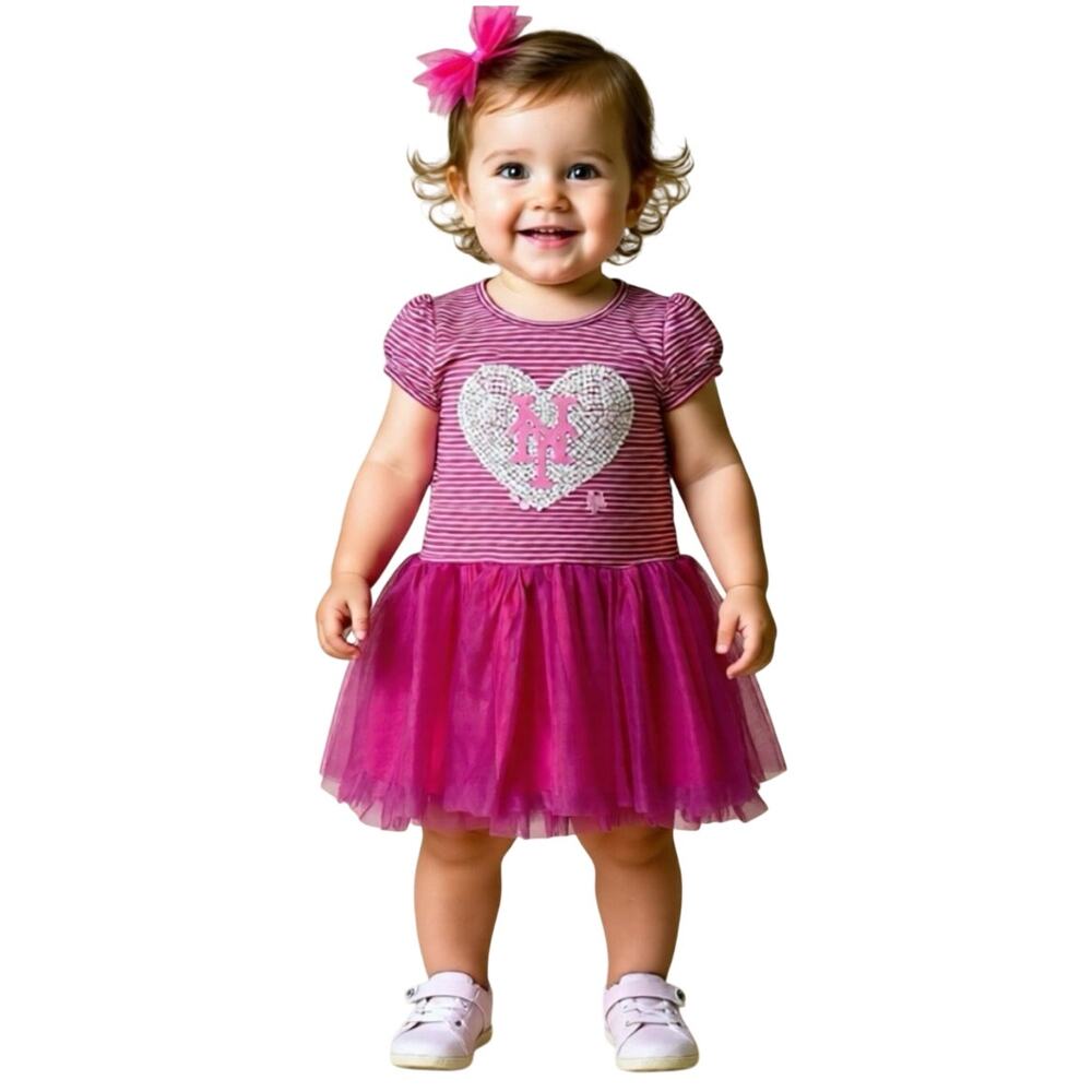 Genuine Merchendise New York Mets GIRLS PINK CELEBRATION TUTU DRESS 6T